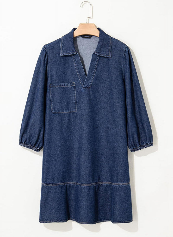Jeanina® | Abito Babydoll in Denim Casual