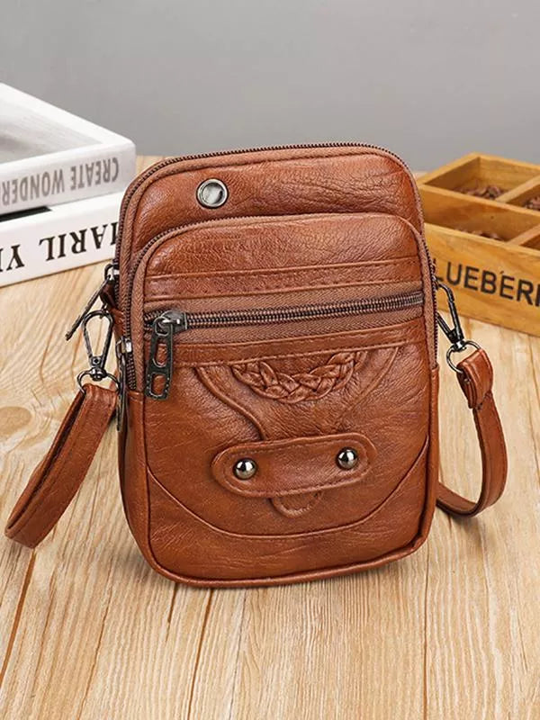 Beatrice™ borsa a spalla in pelle vintage