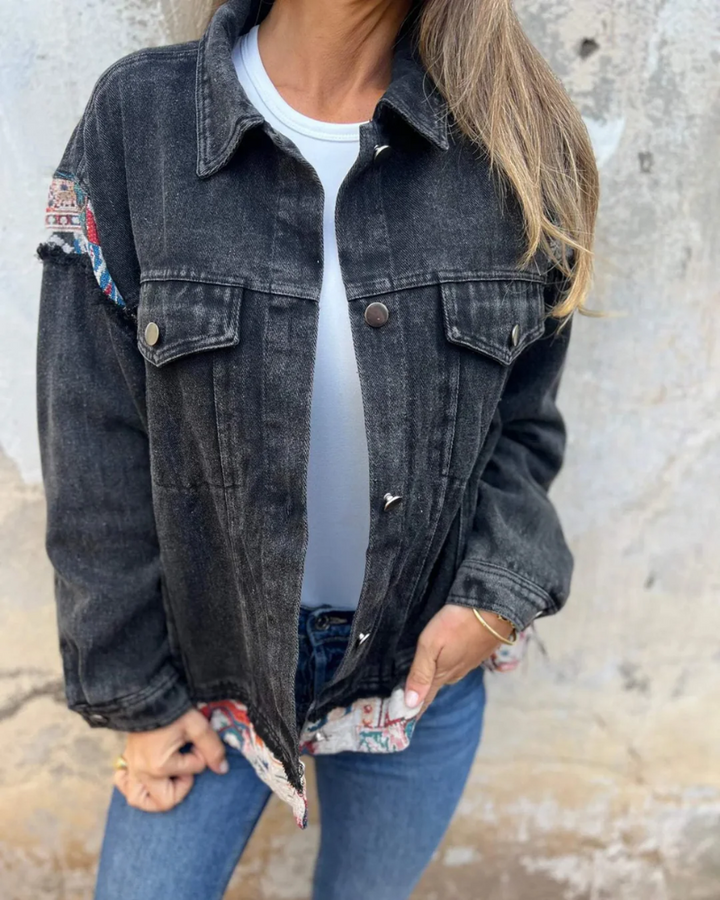 Yulia - Giacca Casual in Denim Patchwork