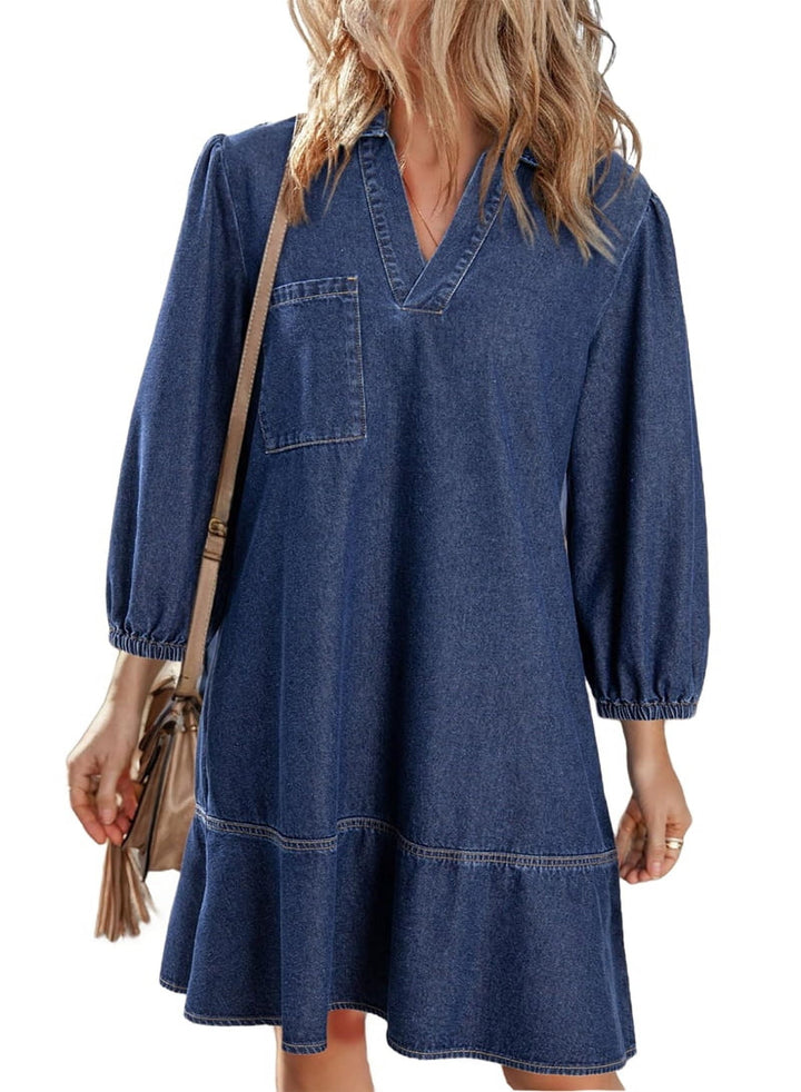 Jeanina® | Abito Babydoll in Denim Casual