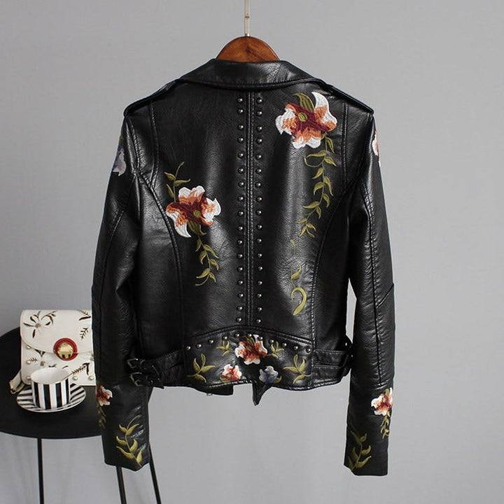 Jayzie | Giacca in Pelle Ricamata e Stilosissima