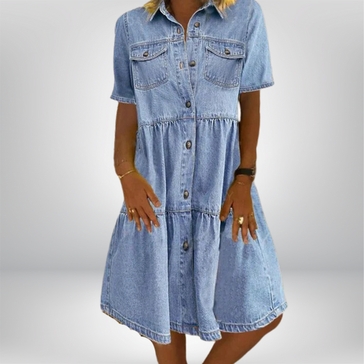 Jeanina® | Abito in Denim Bohemien