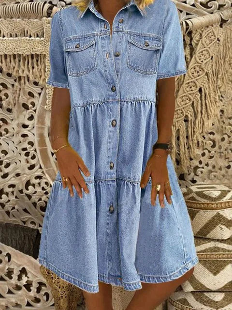 Jeanina® | Abito in Denim Bohemien