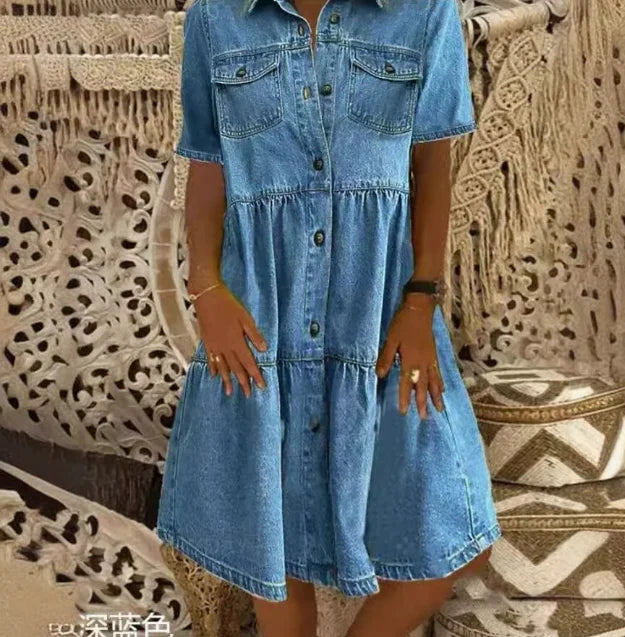 Jeanina® | Abito in Denim Bohemien