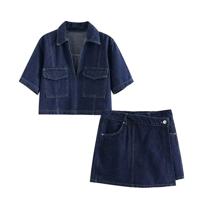 Jeanina® | Set in Denim con Design a V
