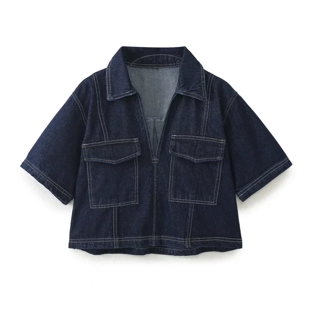 Jeanina® | Set in Denim con Design a V