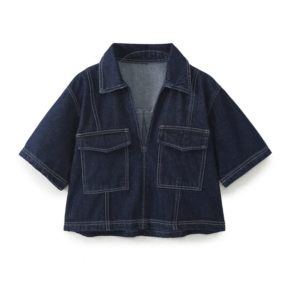 Jeanina® | Set in Denim con Design a V