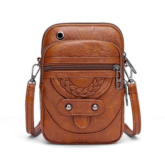 Beatrice™ borsa a spalla in pelle vintage
