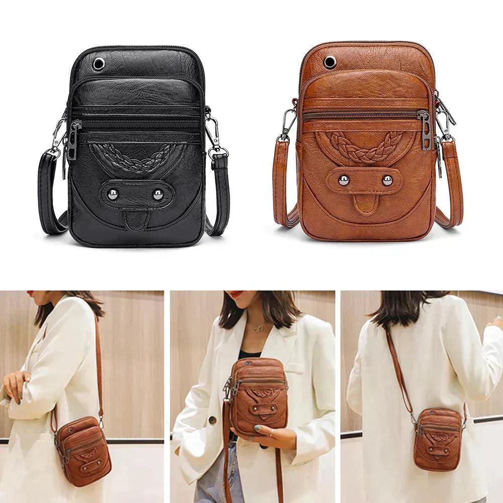 Beatrice™ borsa a spalla in pelle vintage