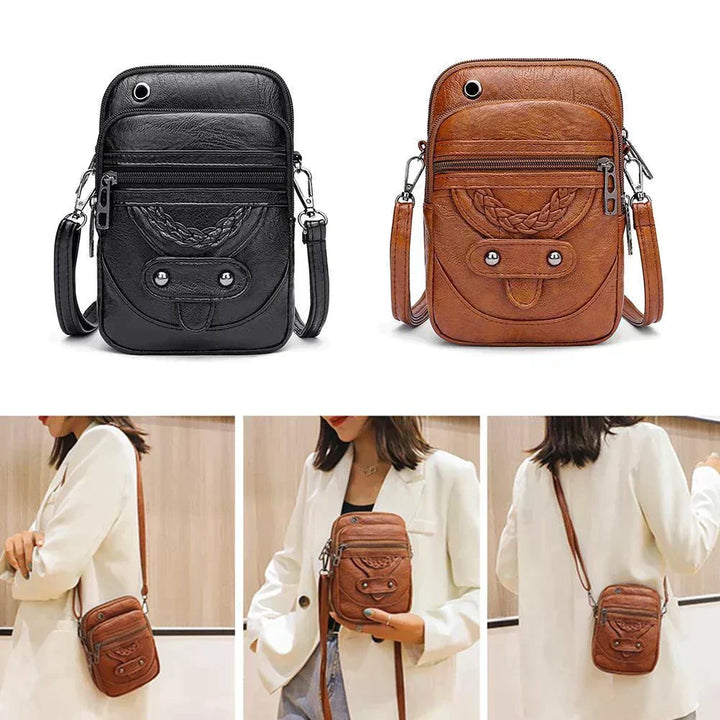 Beatrice™ borsa a spalla in pelle vintage