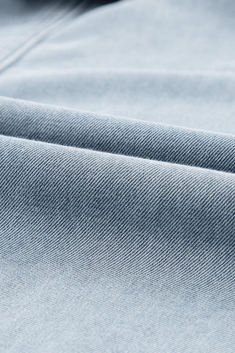 Jeanina® | Abito in Denim Chic con Maniche Corte a Batwing