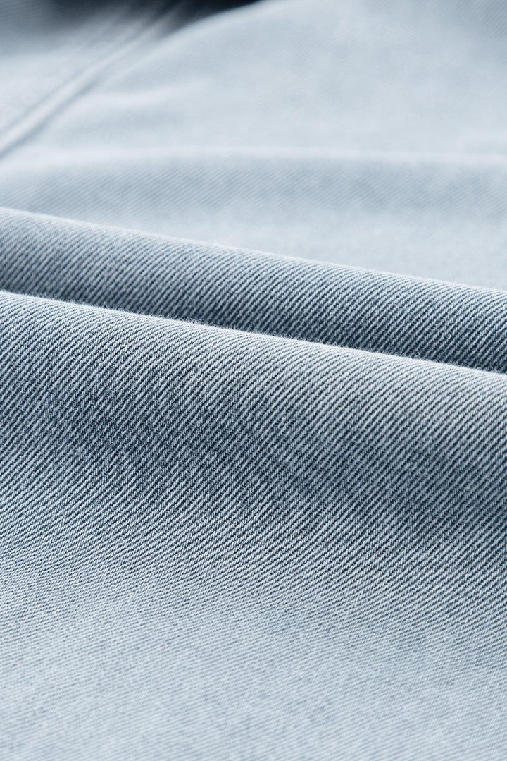 Jeanina® | Abito in Denim Chic con Maniche Corte a Batwing