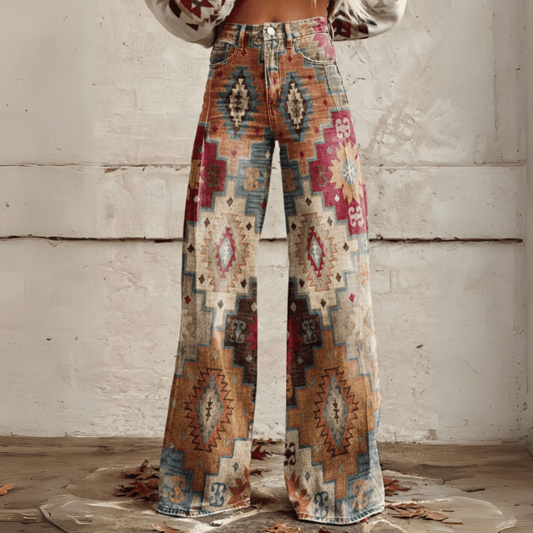 Jeanina® | Pantaloni Retro Bohemien